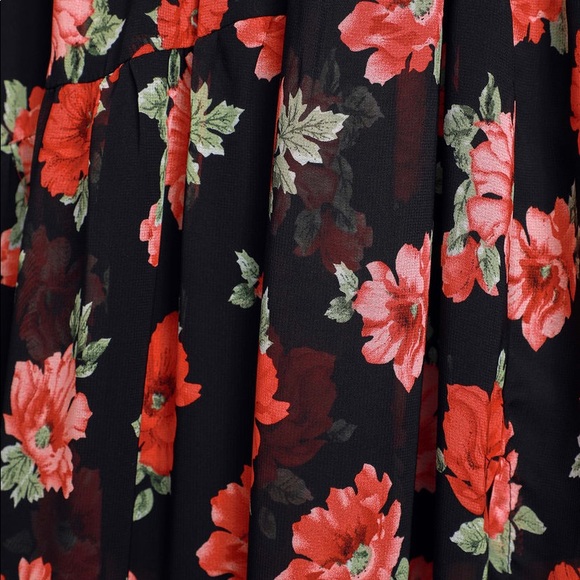 Lulu’s Jane Anne Black Floral Halter Maxi Dress - Picture 3 of 6